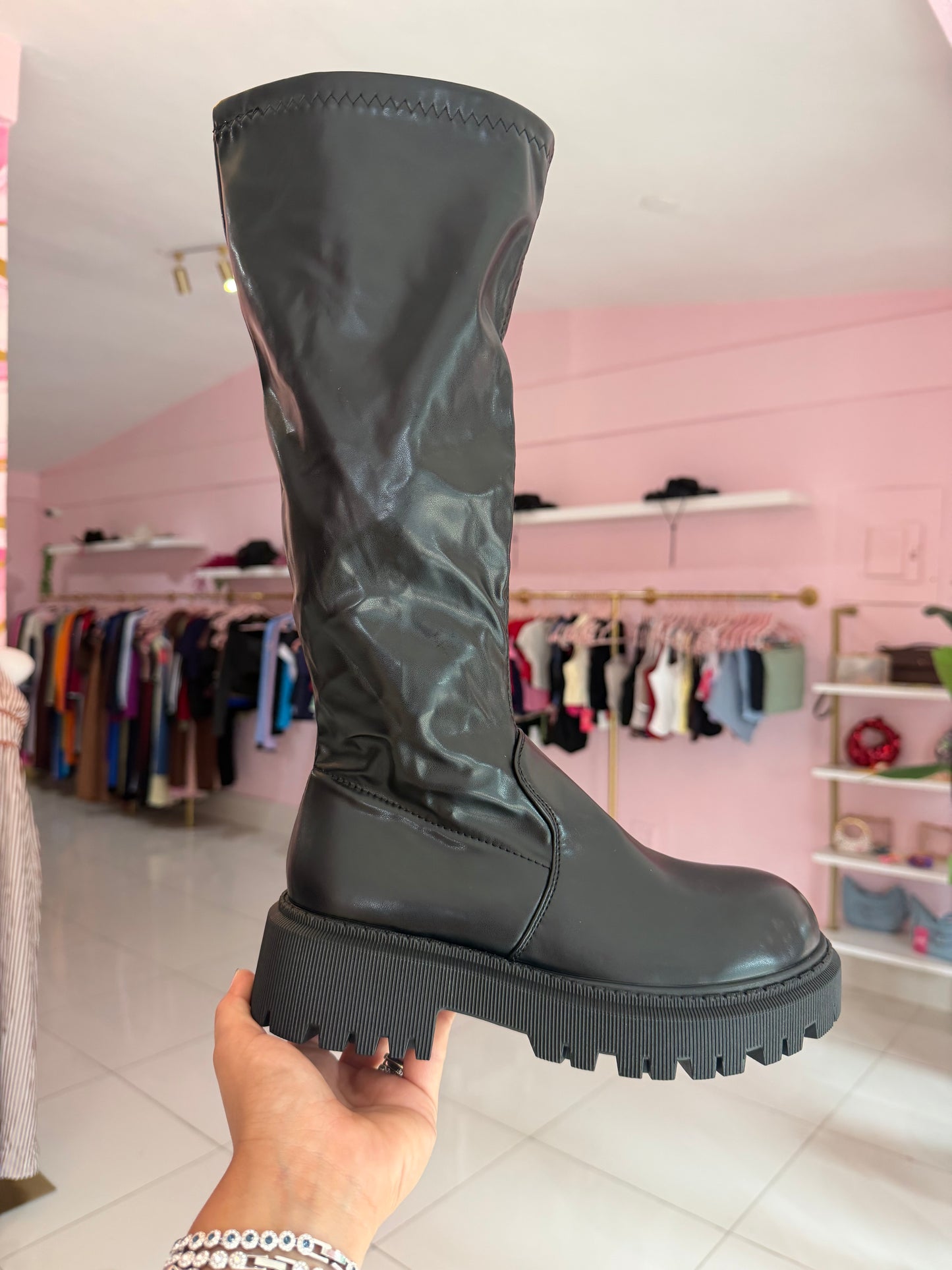 Botas leather bajitas