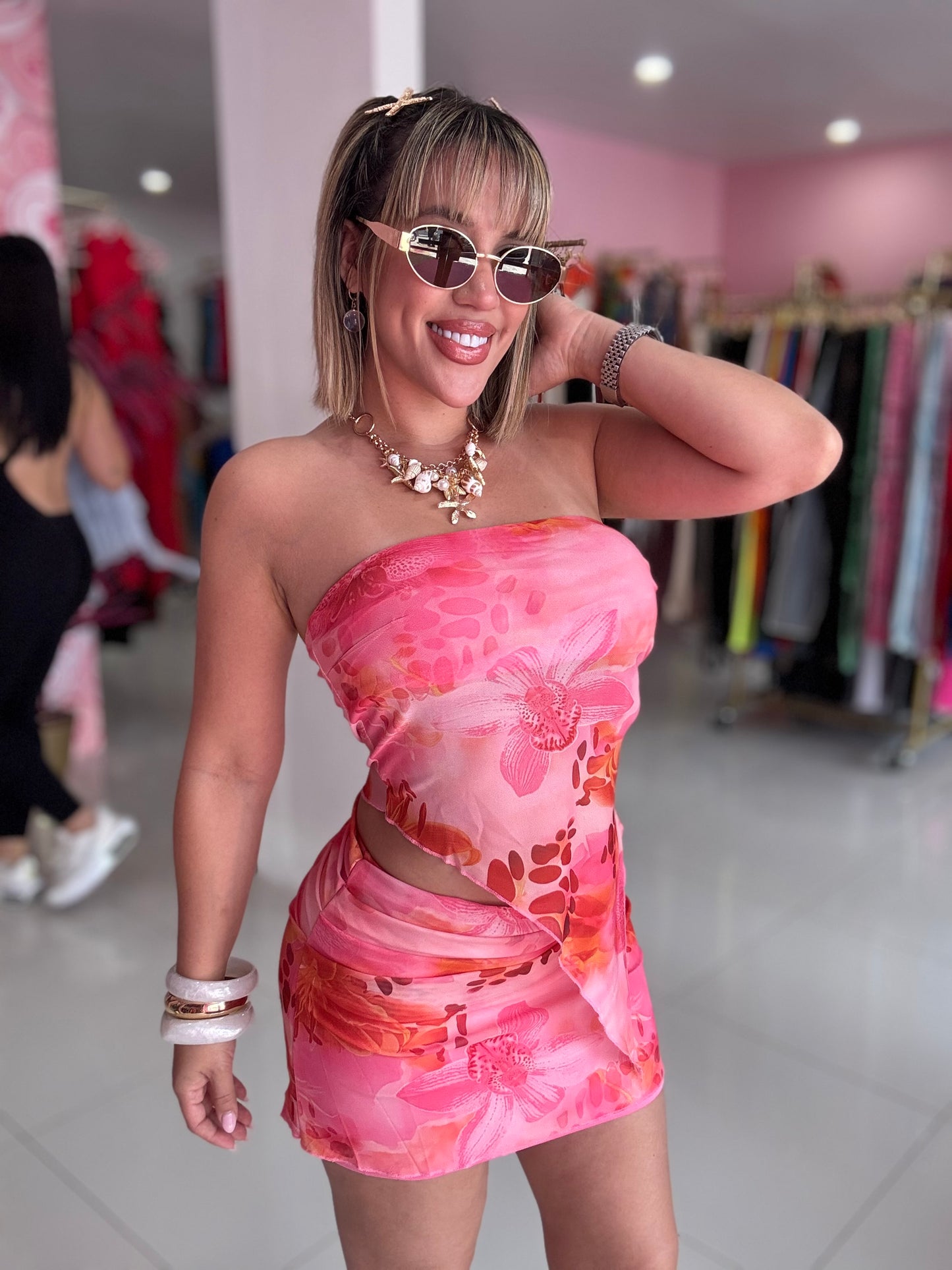 Pinky strapless set