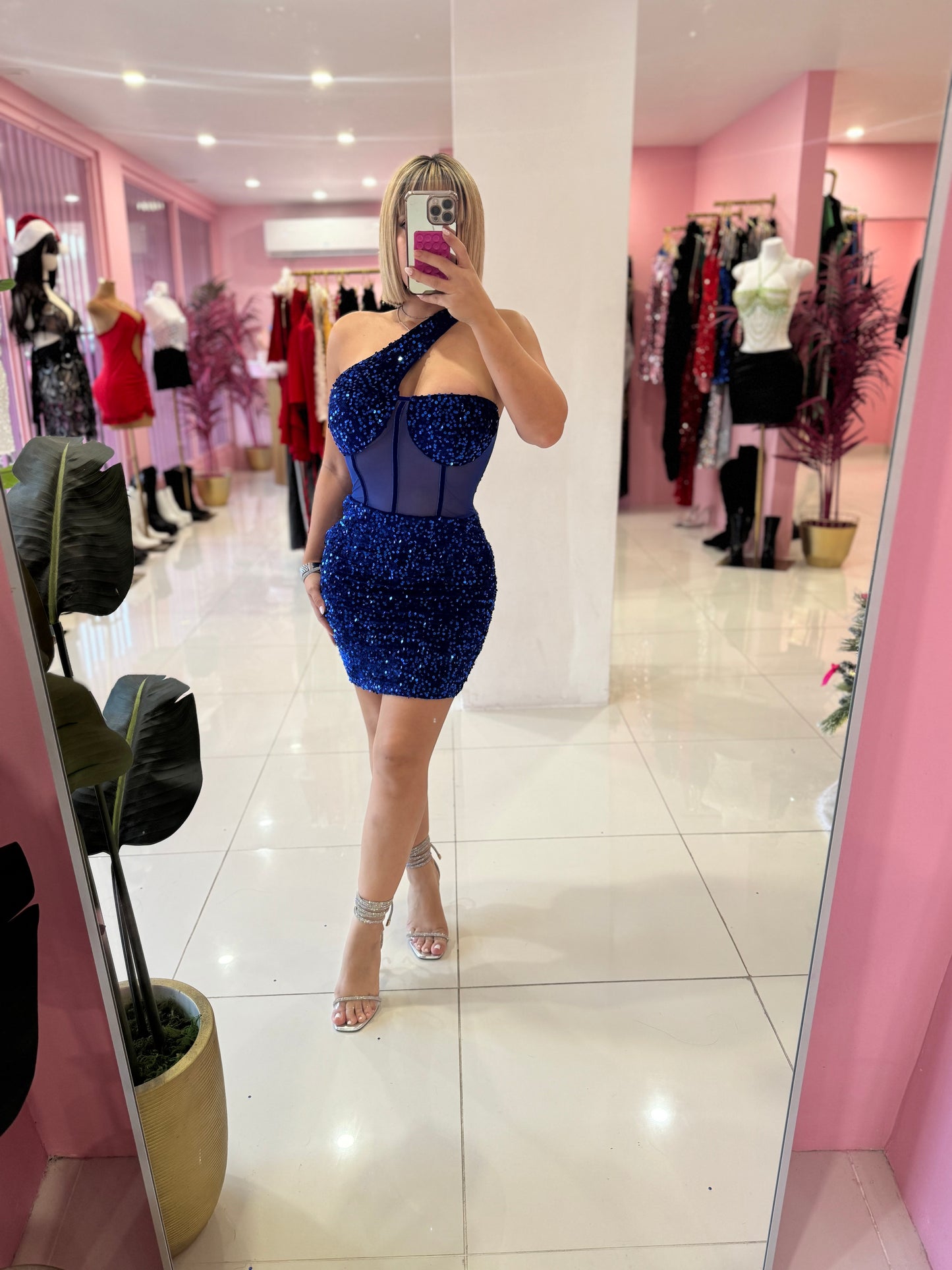 Cross lentejuelas dress