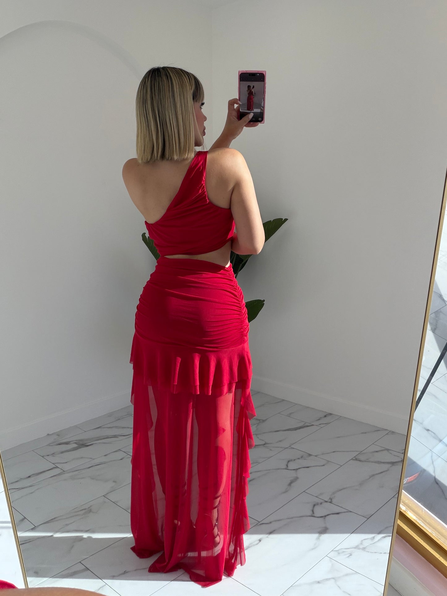 Irregular Mesh Dress