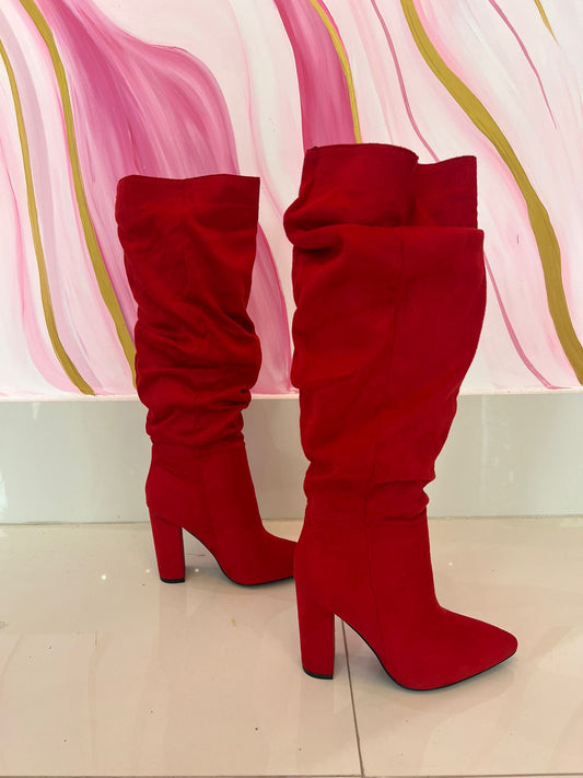 Fruncidas Velvet botas
