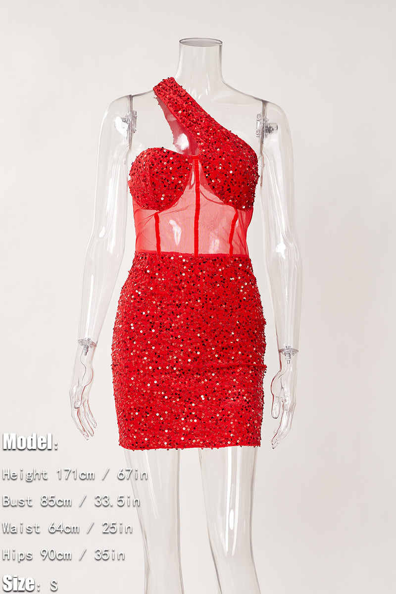 Cross lentejuelas dress