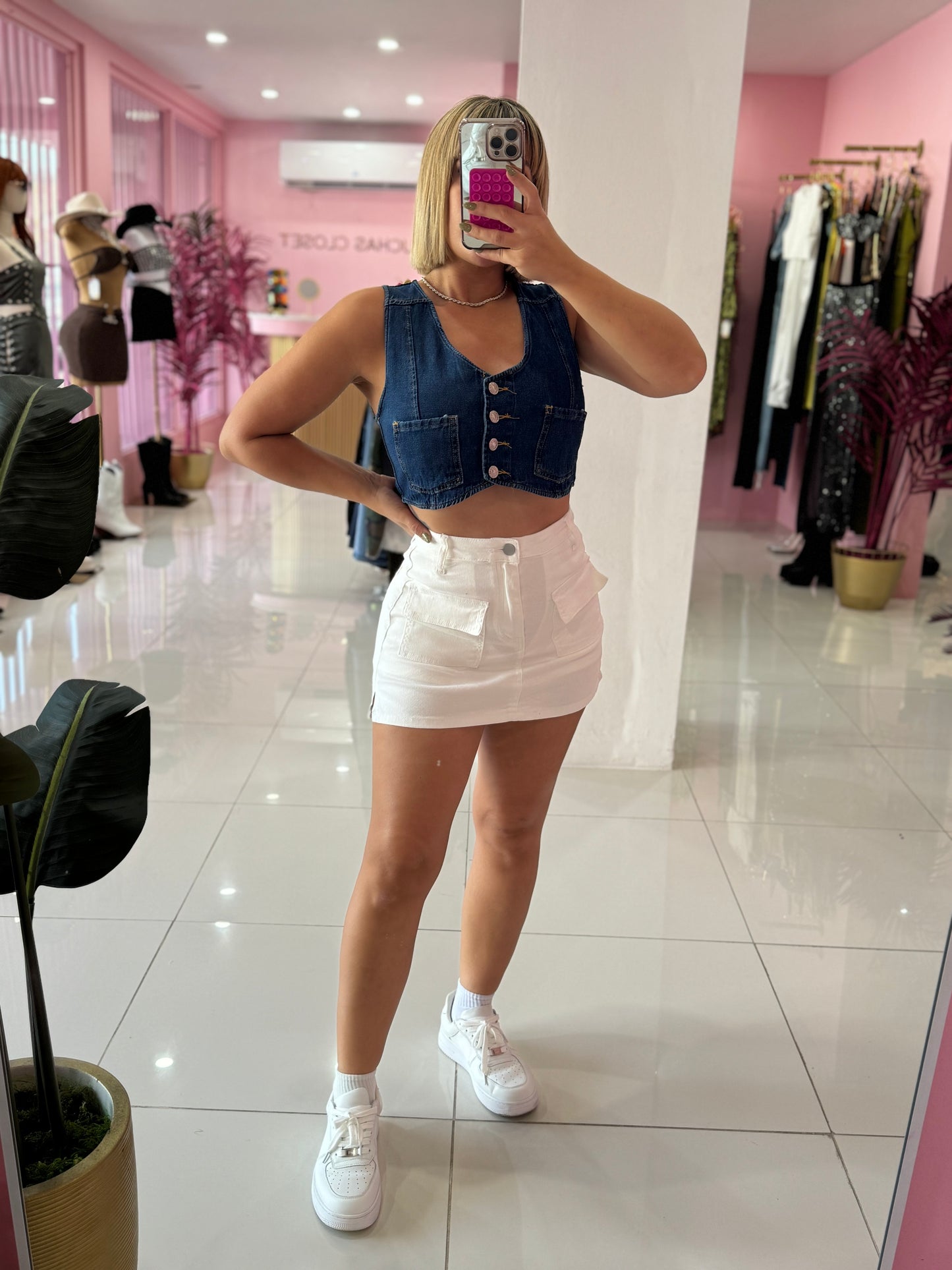 Otoño denim skort