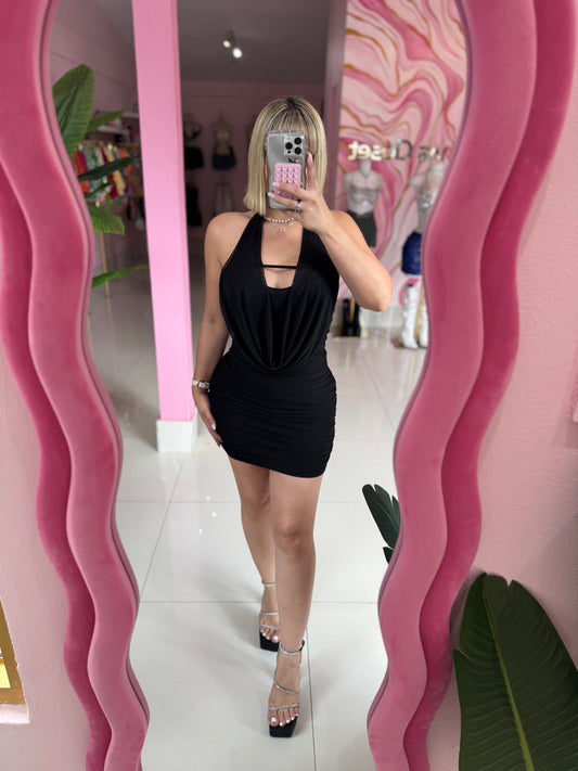 Mesh Halter mini Dress