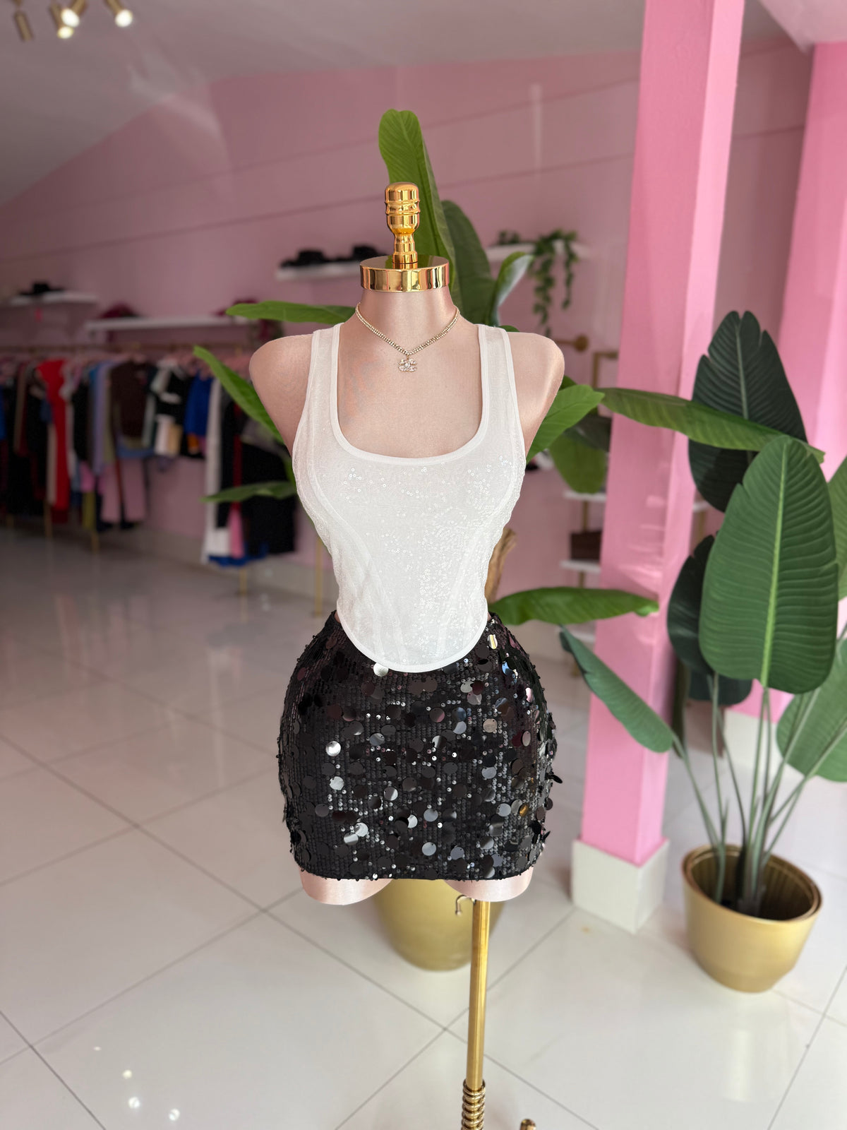 Viral Sequins Skirt
