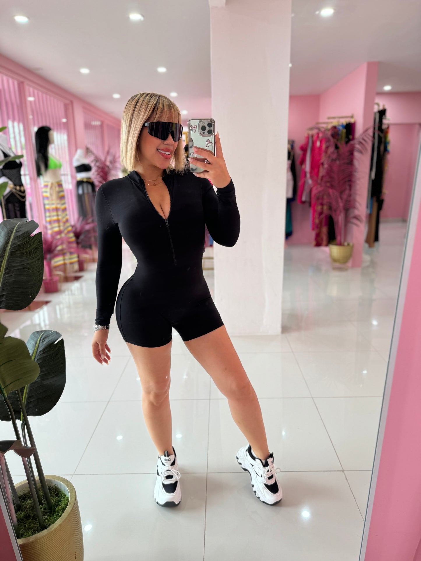 Romper zipper manga larga (espalda cubierta) sport
