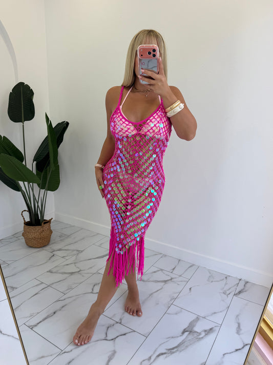 Mermaid crochet lentejuelas
