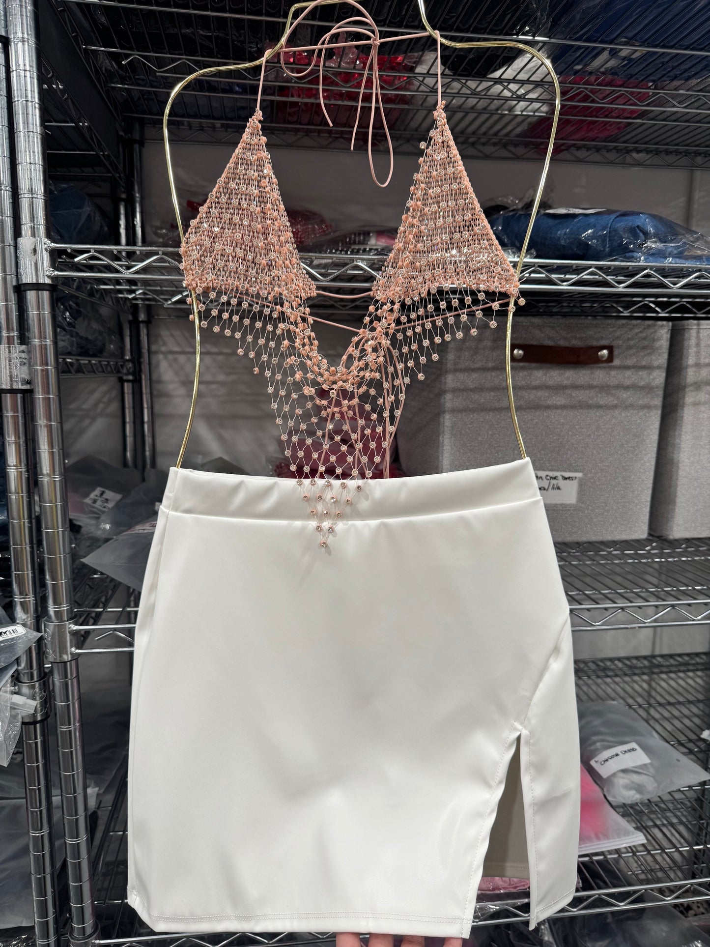 White Leather Skirt