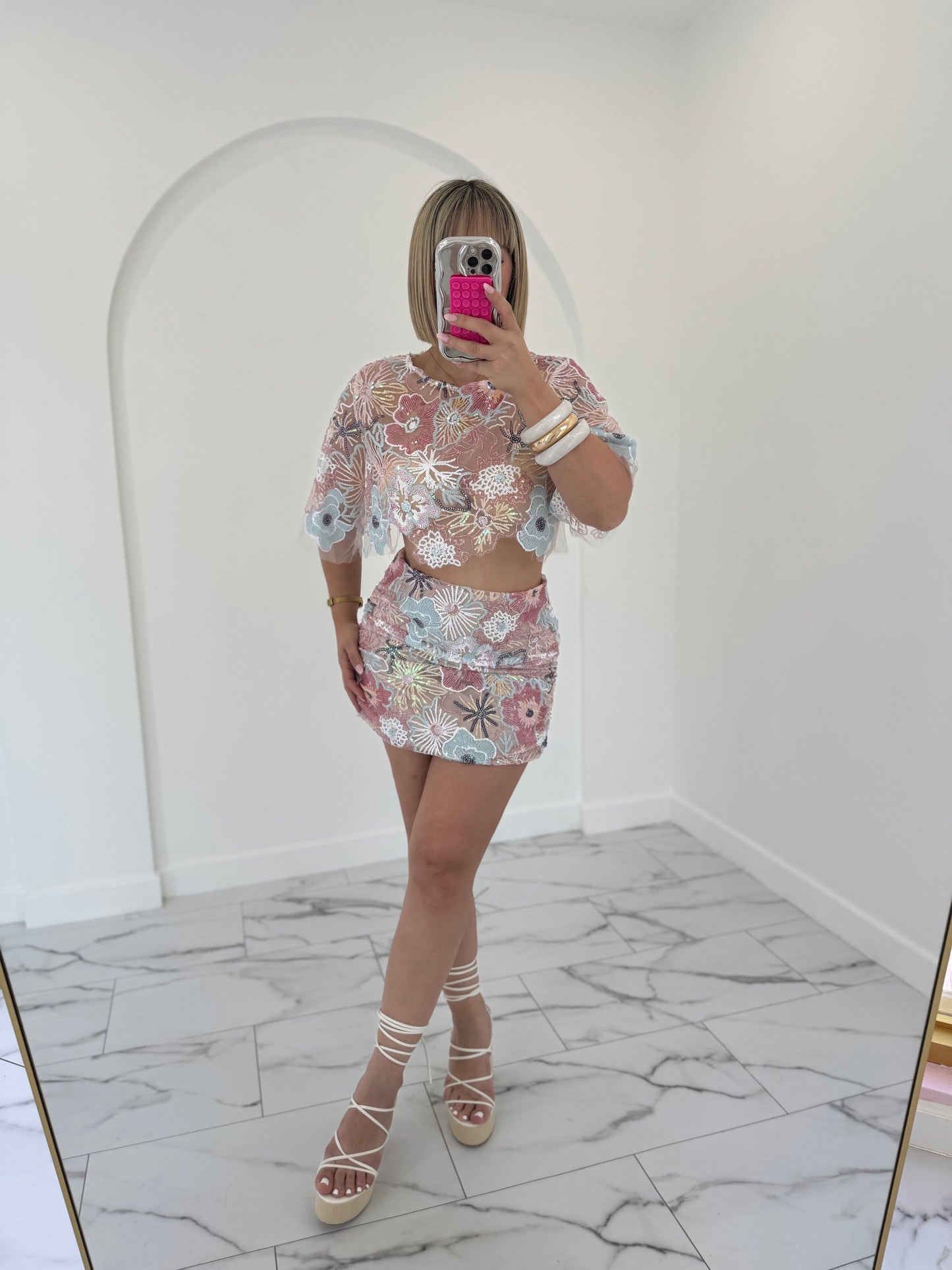 Bloomy sequins set