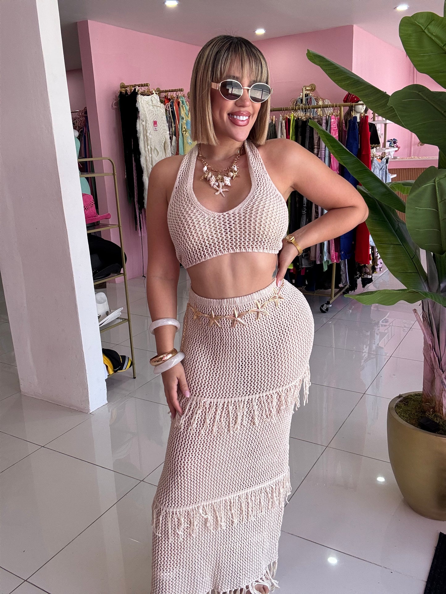 Crochet Nude Set