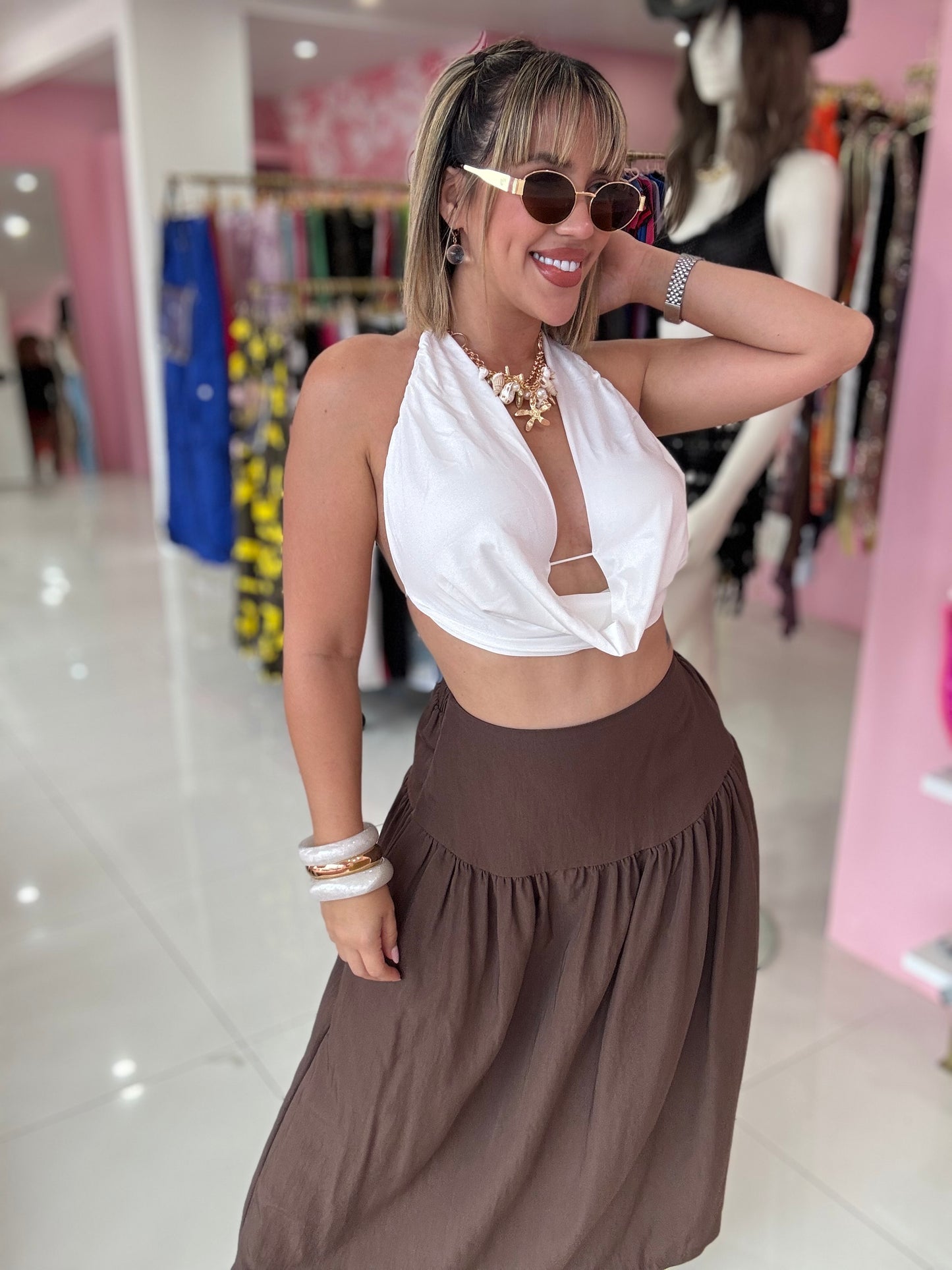 Pockets Maxi skirt