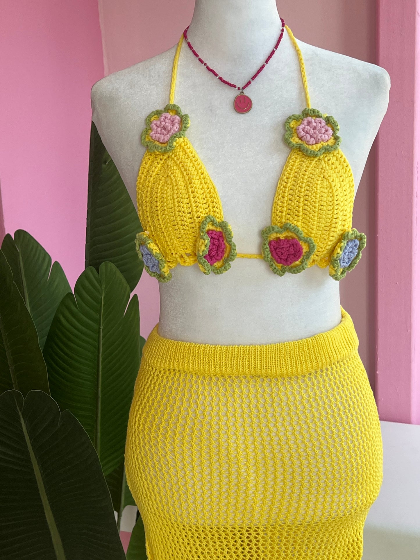 Flower Crochet Maxi set