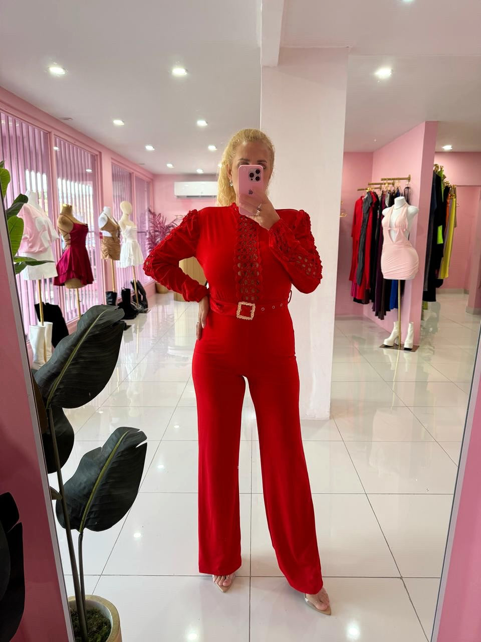 Jumpsuit elegant Red