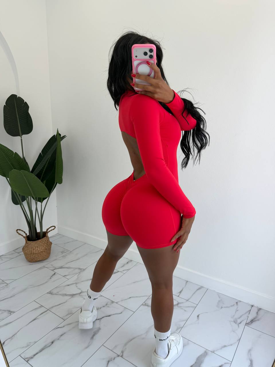 Romper Espalda Descubierta (Zipper) Manga Larga sport