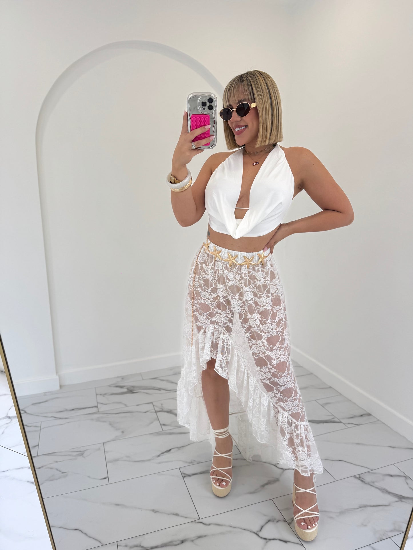 Maxi encaje skirt