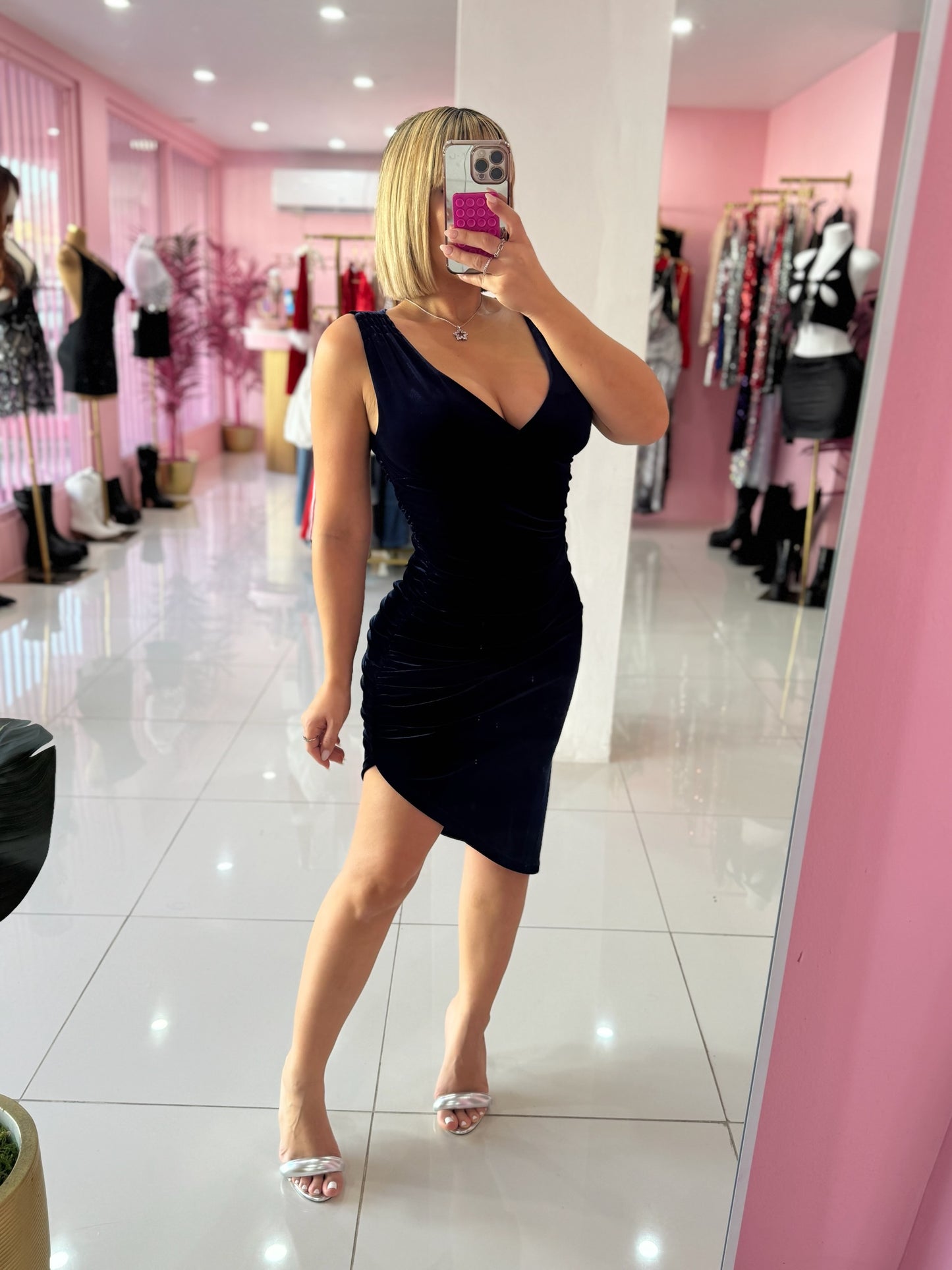 Velvet Blue Dress