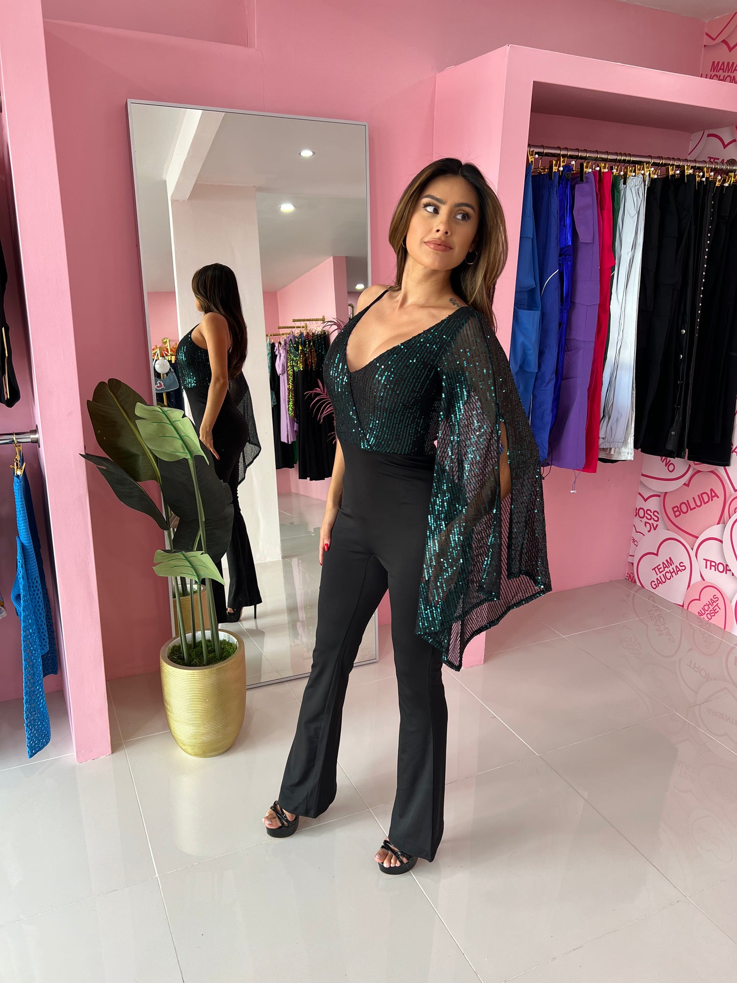 Lentejuelas fiesta Jumsuit