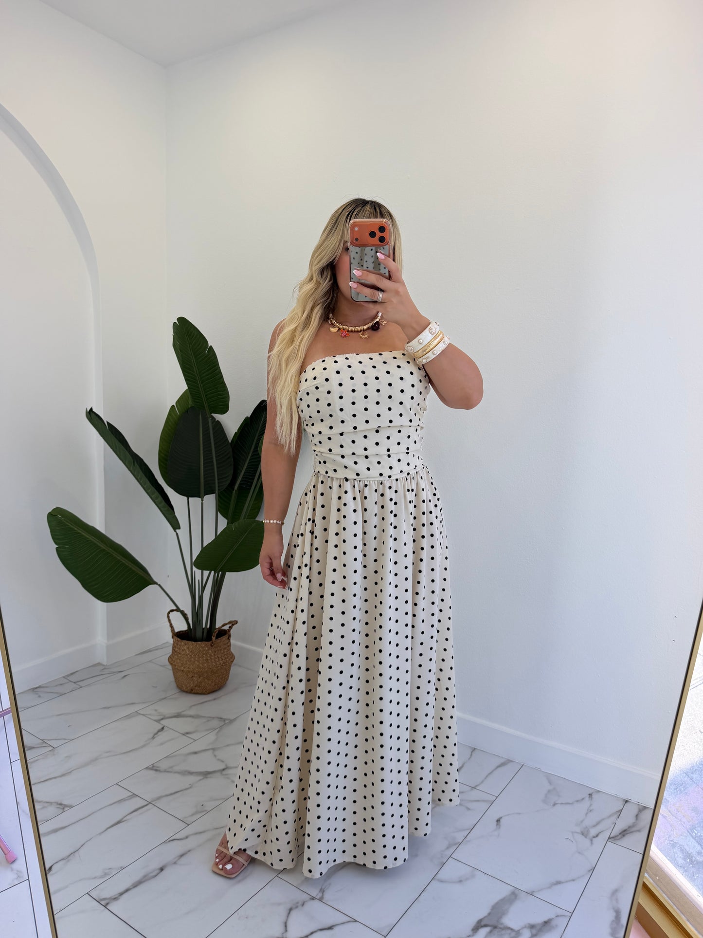 Maxi dot dress