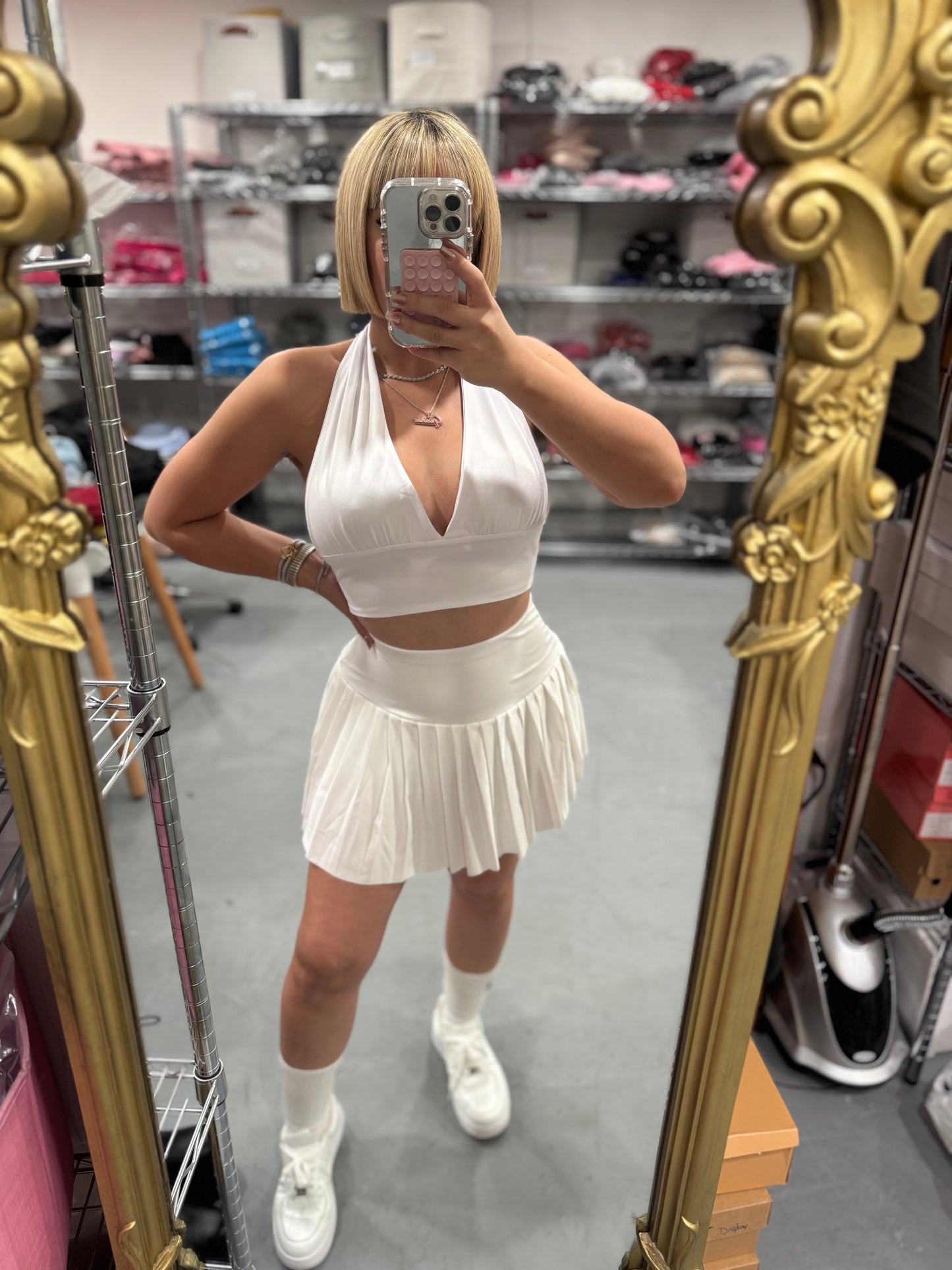Halter V Crop Top