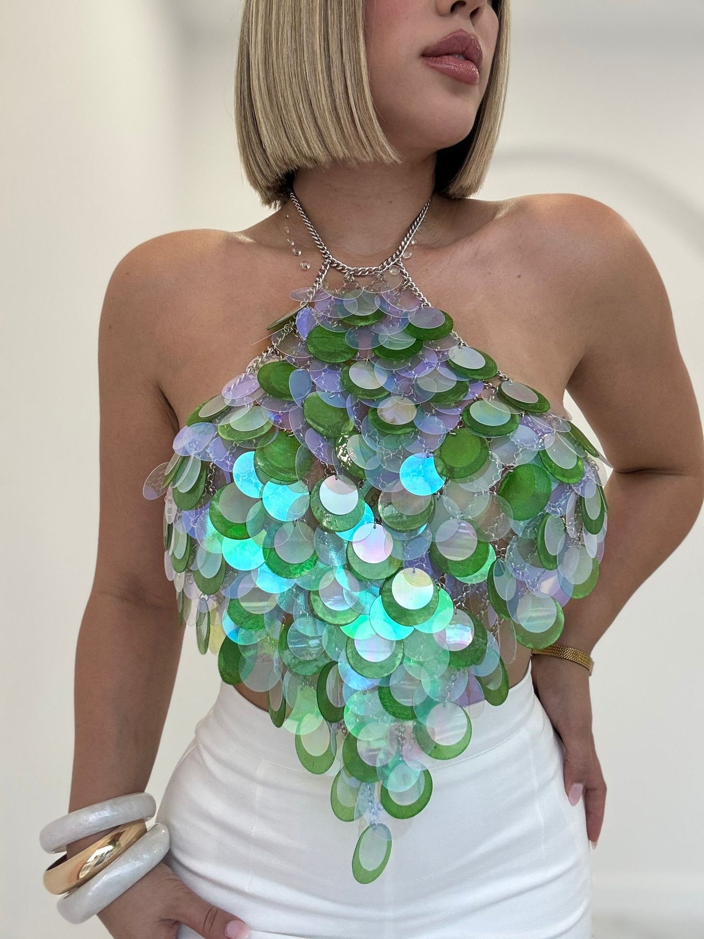 Arabe Green Sequins