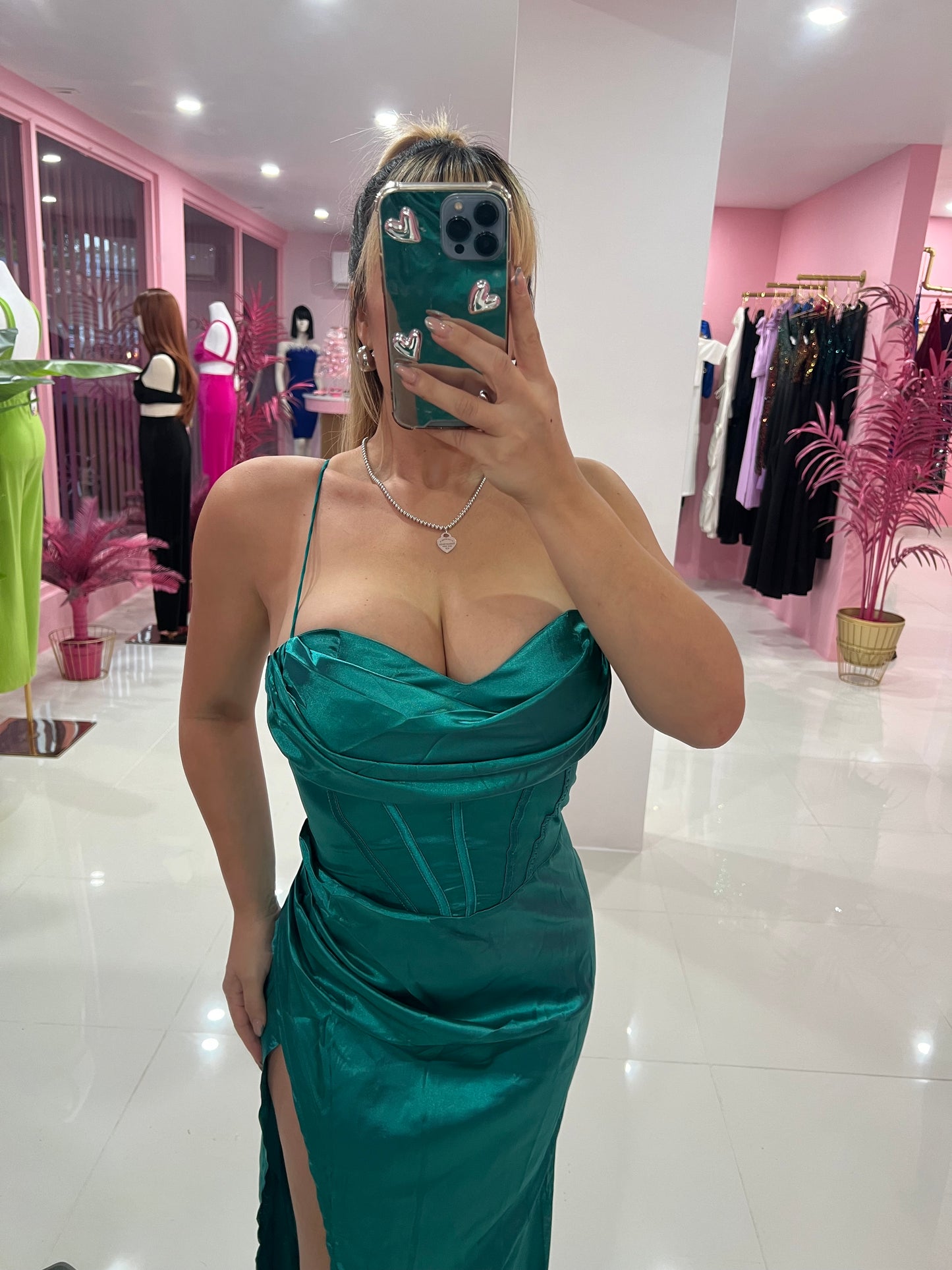 Satin Fiesta Long Dress