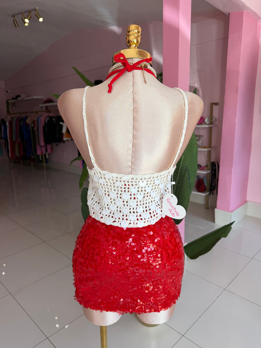 Crochet Ivory top