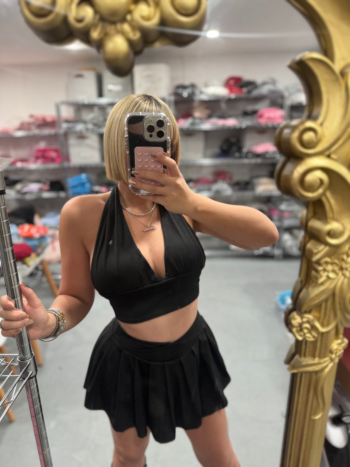 Halter V Crop Top