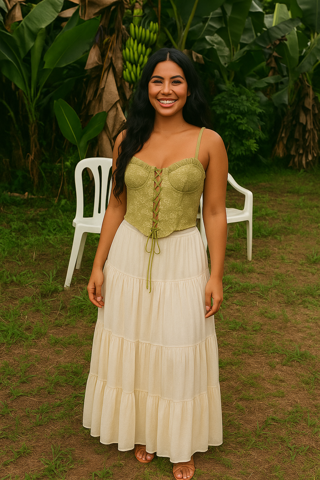 Green corset