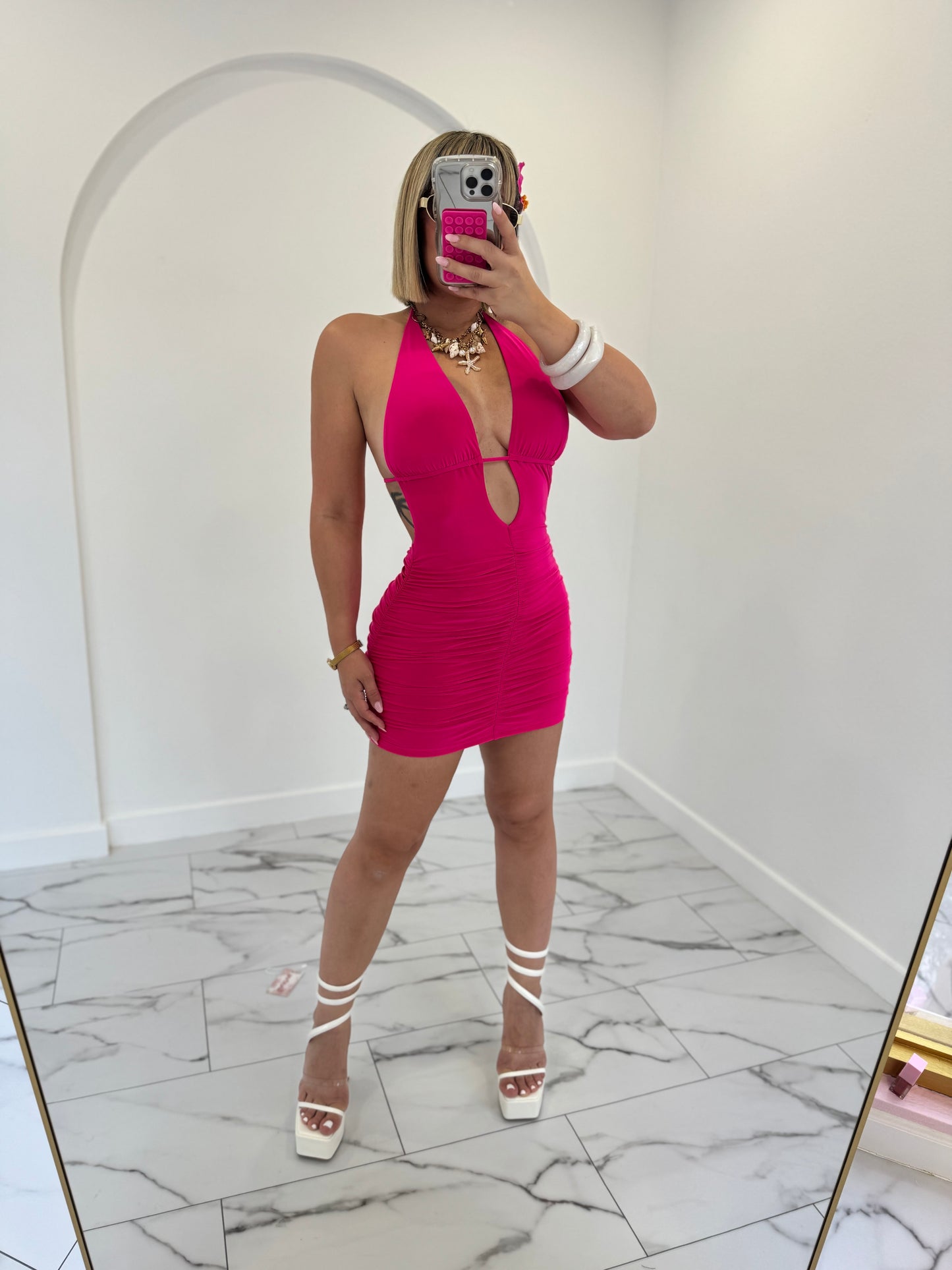 Frunci Pink Dress