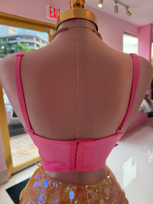 Fancy crop corset