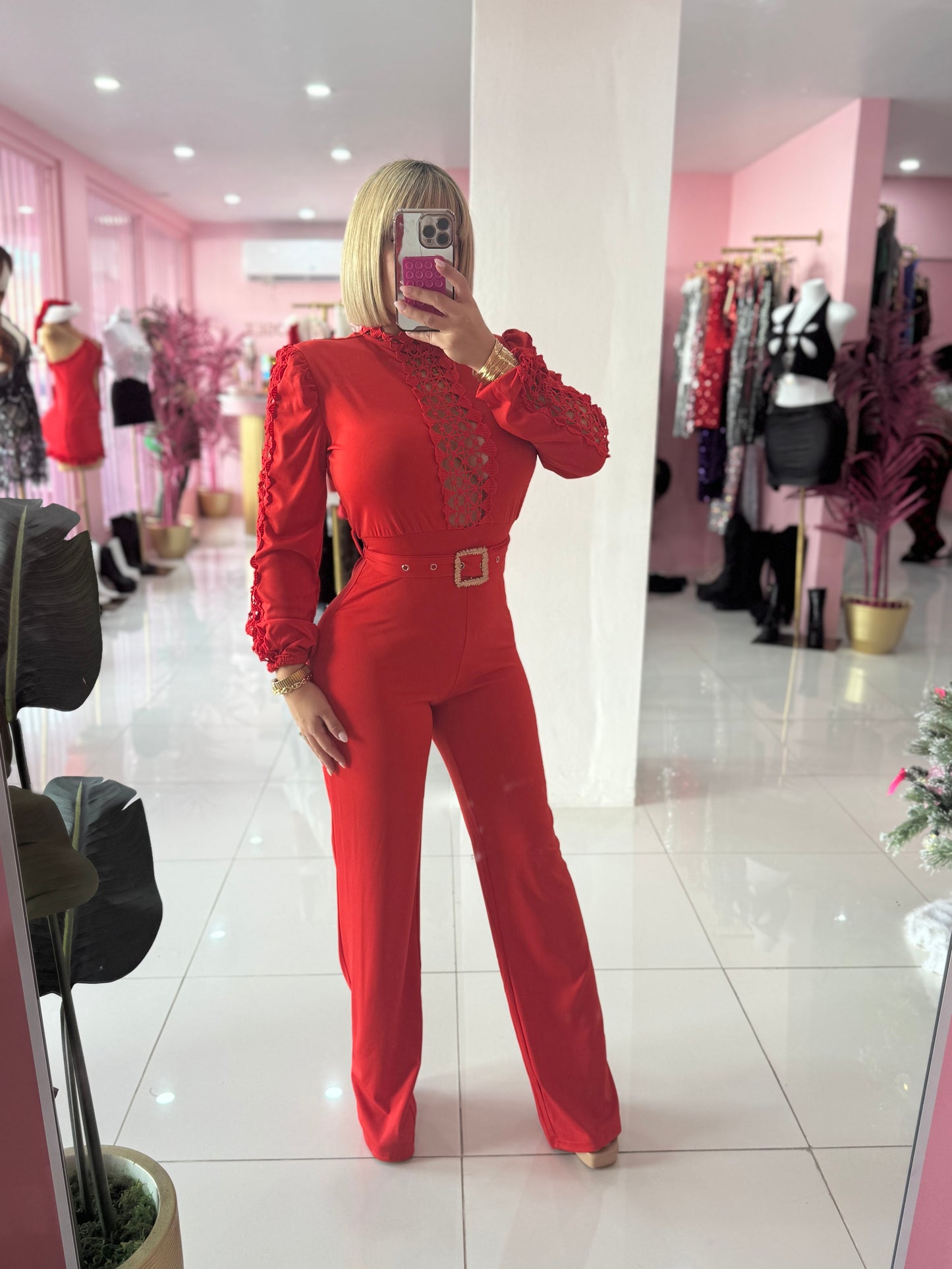 Jumpsuit elegant Red