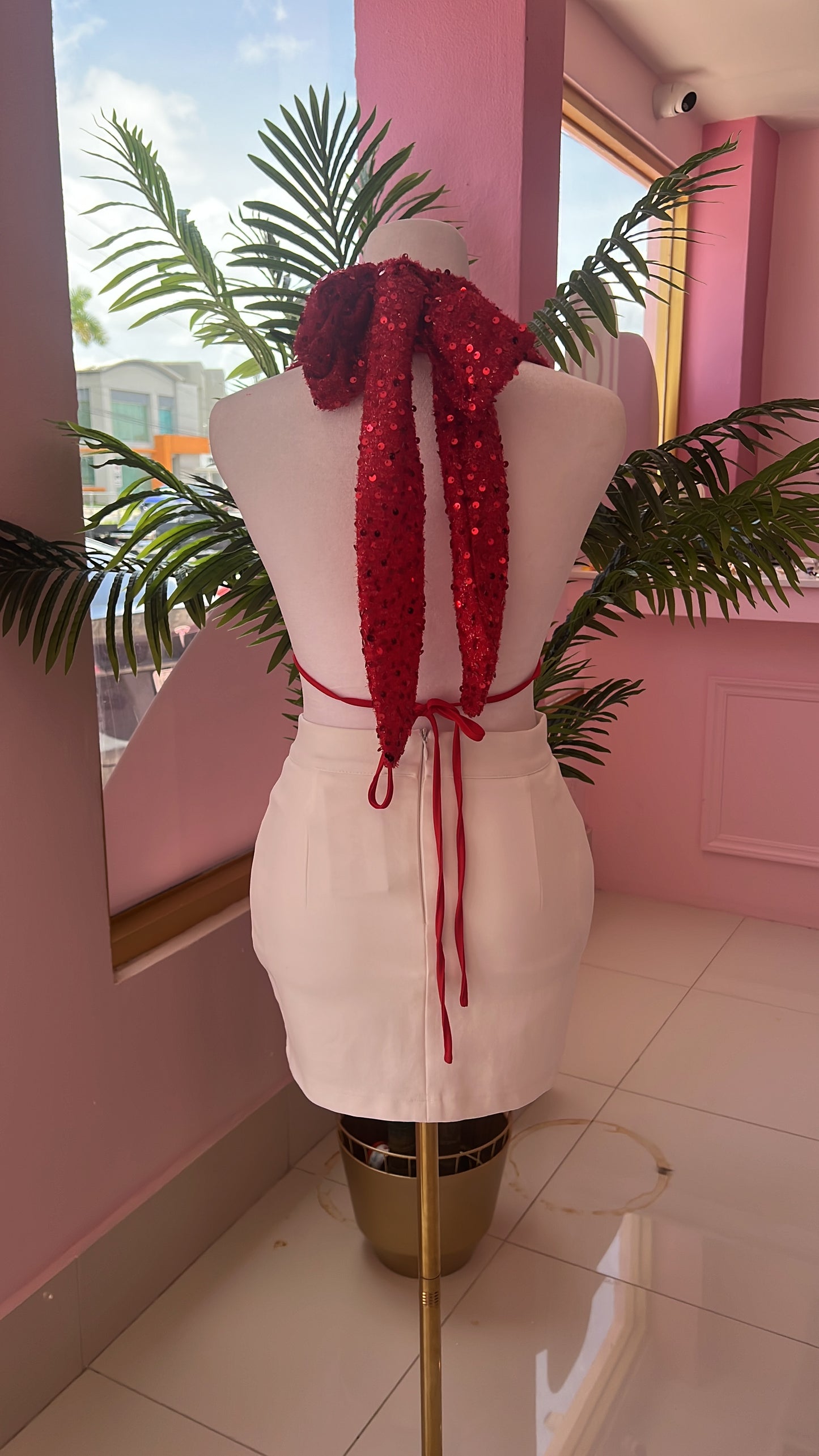 Sequins Sexy Halter Top