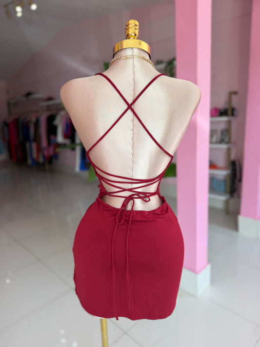 Gotas wine dress