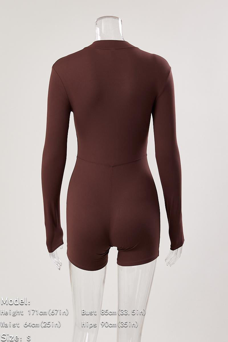 Romper zipper manga larga (espalda cubierta) sport