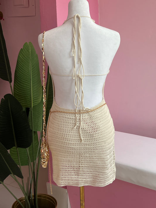 Halter crochet dress