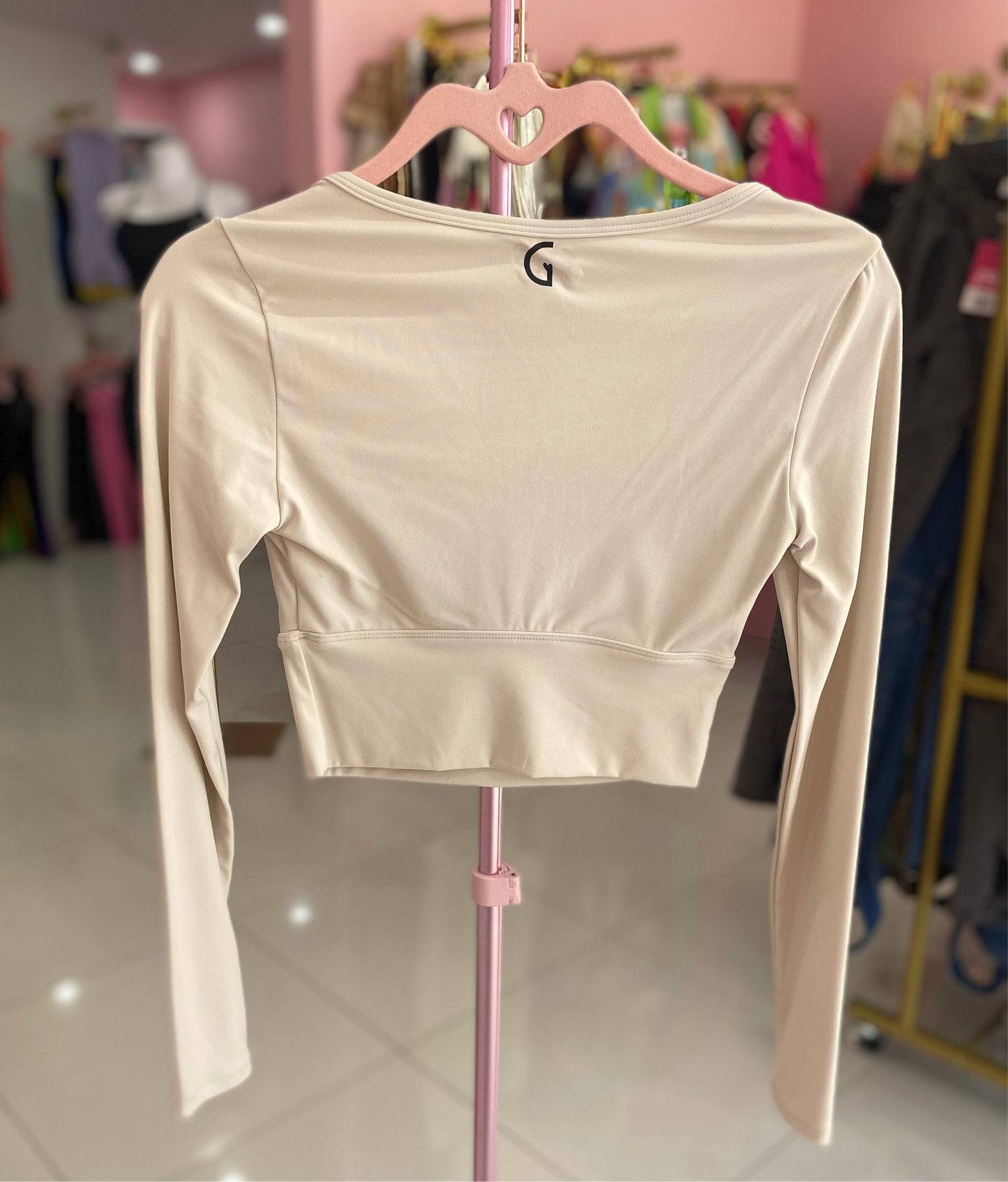 Ruffles Manga Larga Sport Top