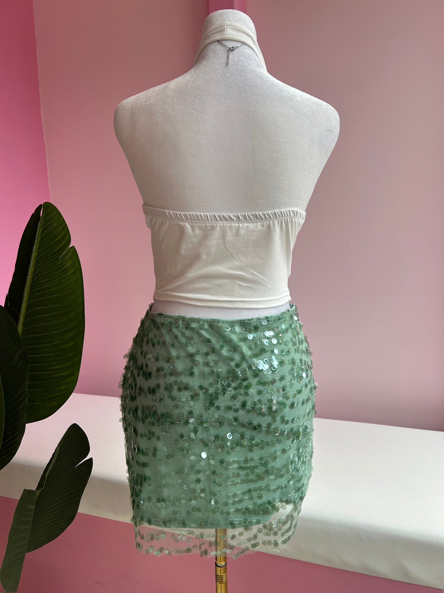 Menta Sequins Skirt