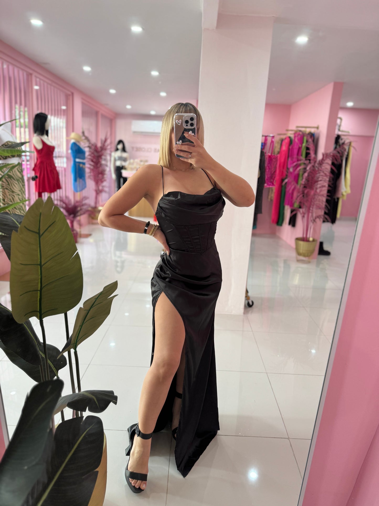 Satin Fiesta Long Dress