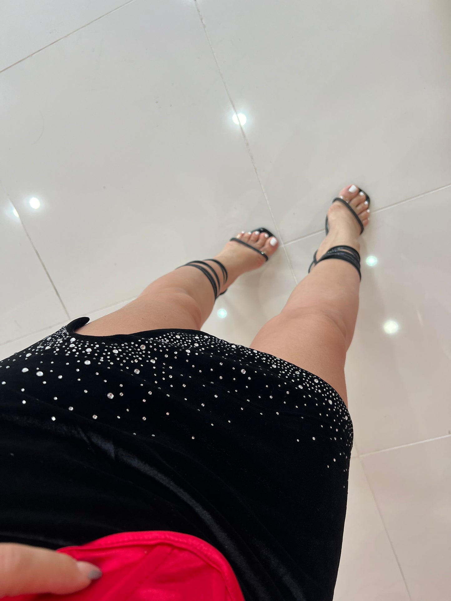 Velvet Fiesta Skirt Rhinestone