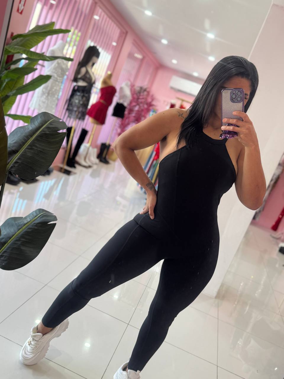 Skinny Neck Sport Jumpsuit