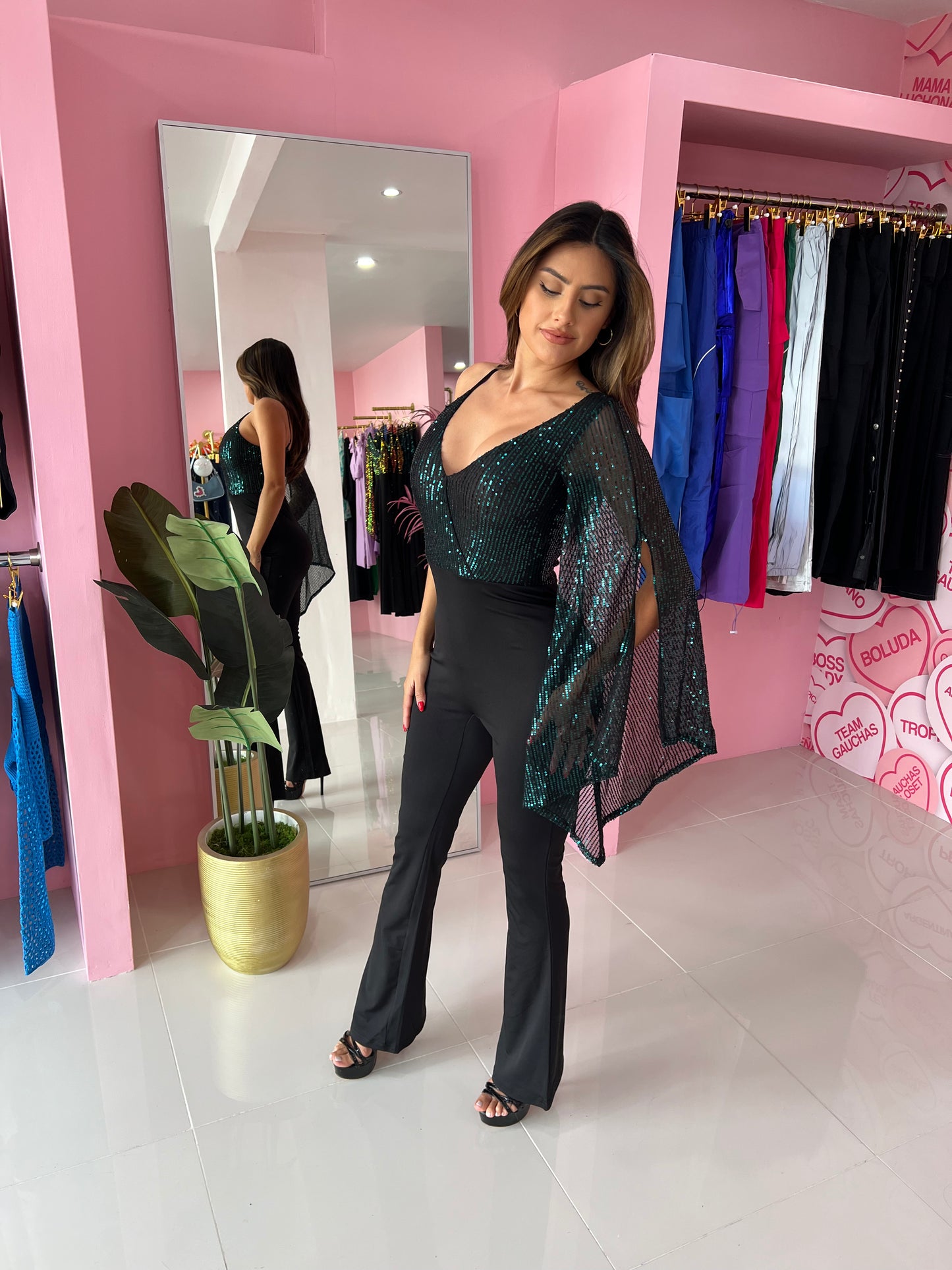 Lentejuelas fiesta Jumsuit