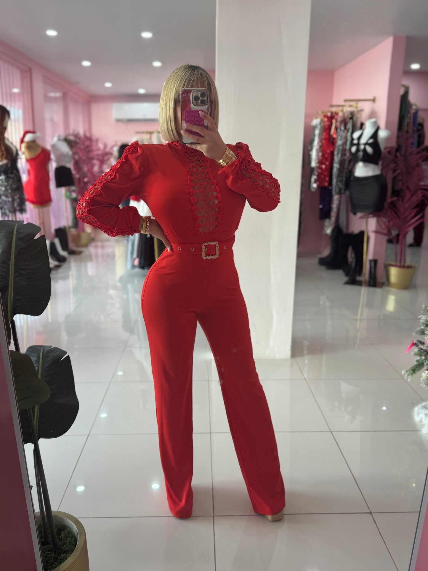 Jumpsuit elegant Red