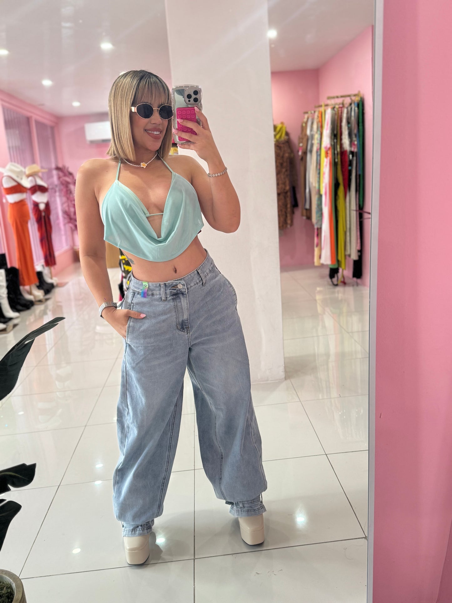 Halter pastel top
