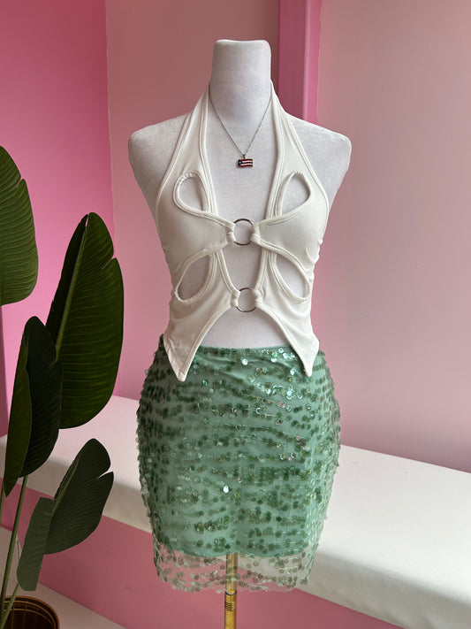 Menta Sequins Skirt