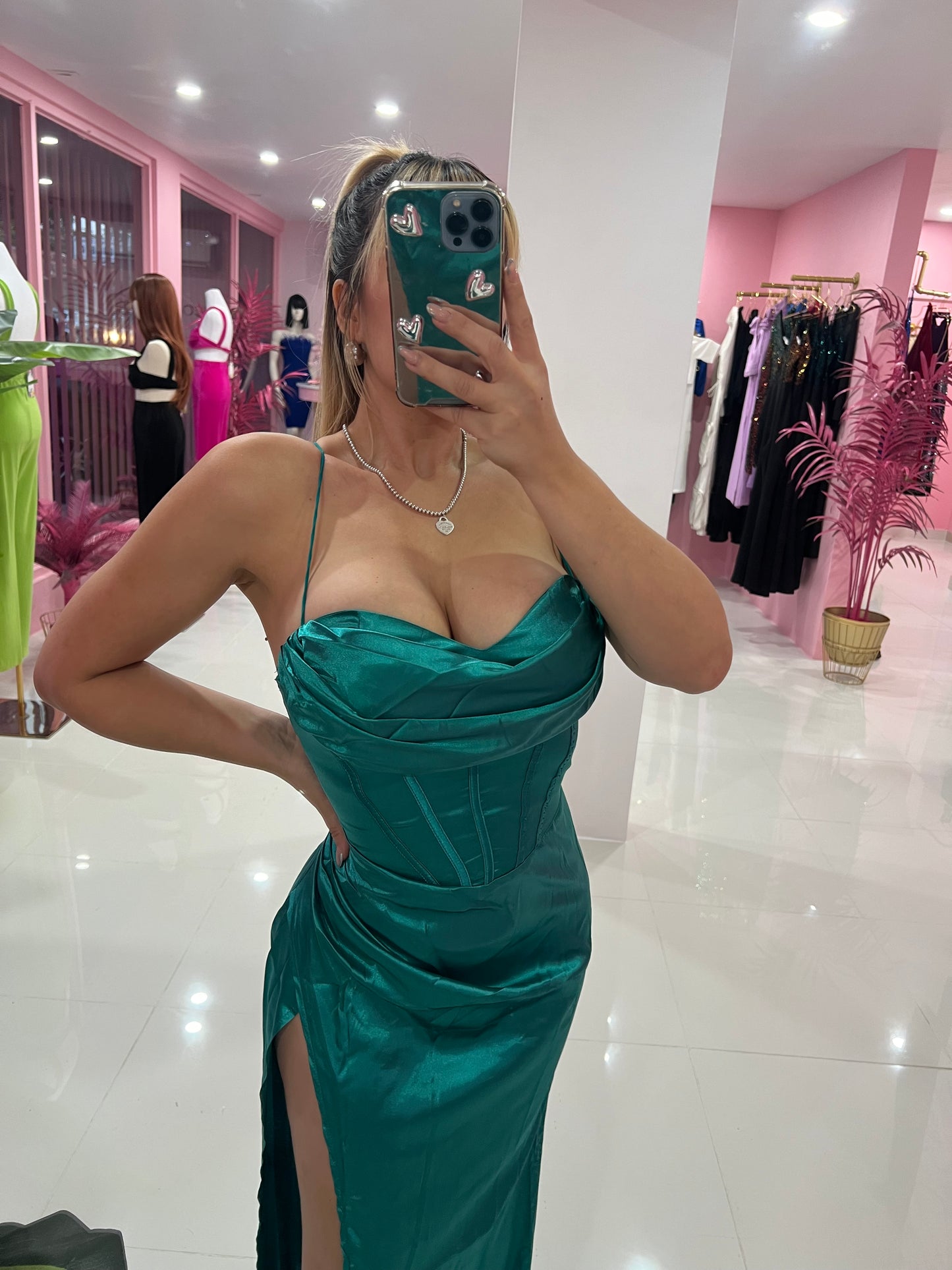 Satin Fiesta Long Dress
