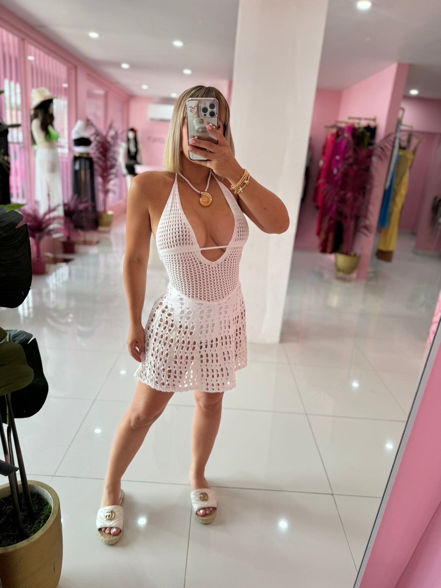 Crochet Mid Dress (large)