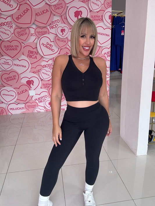 Skinny V legging Negro