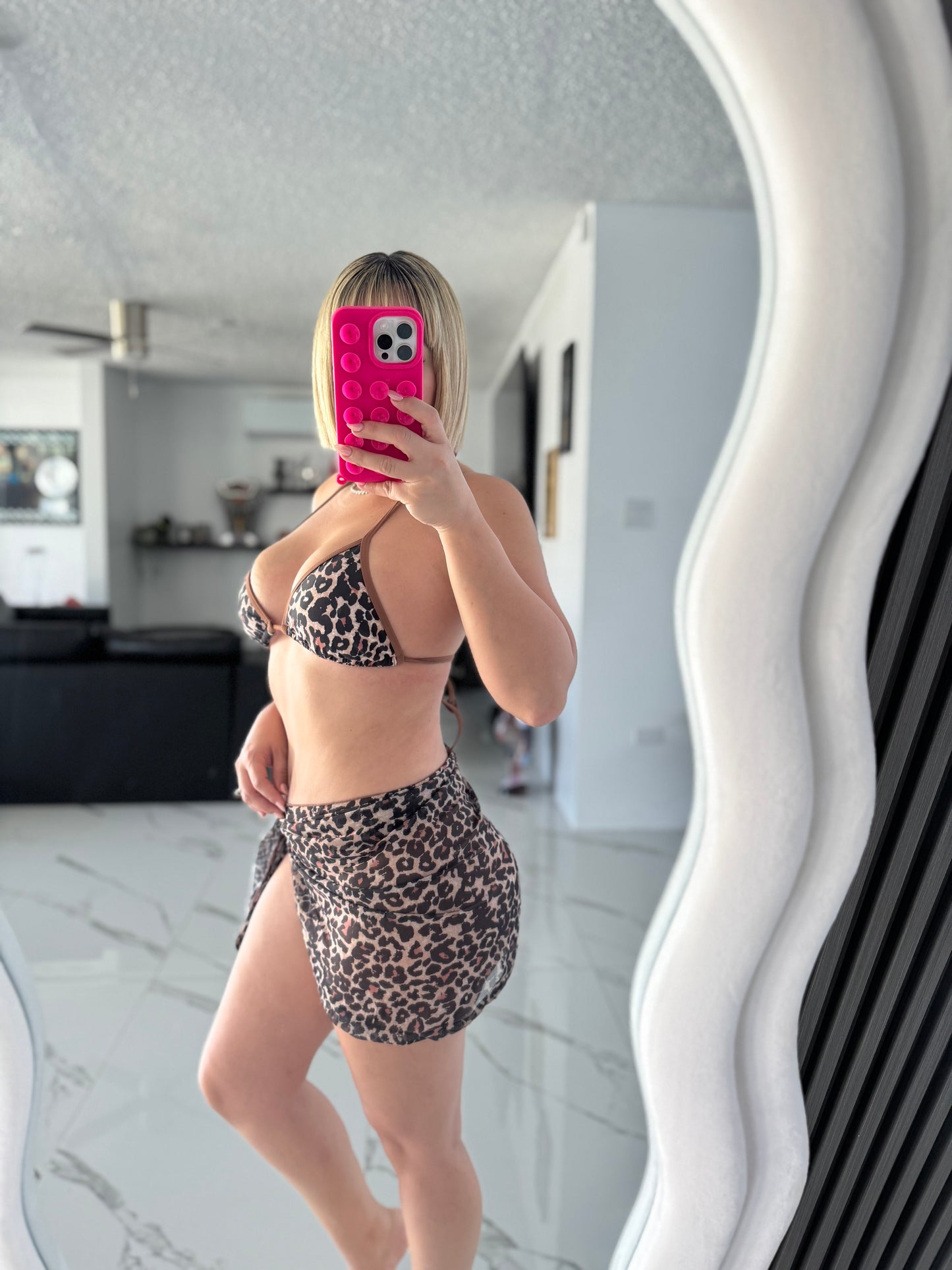 Leopard Thong Bikini Set