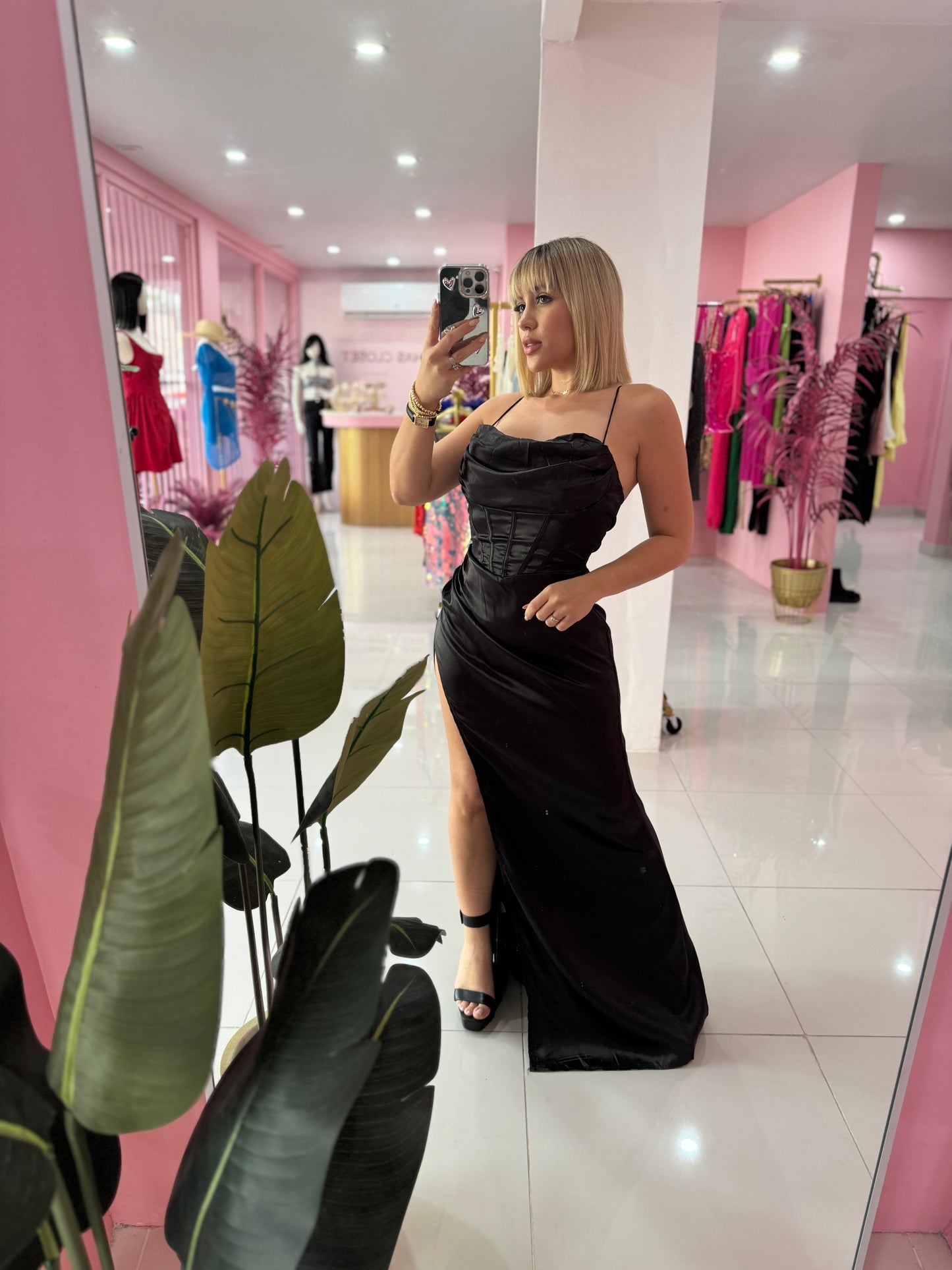 Satin Fiesta Long Dress