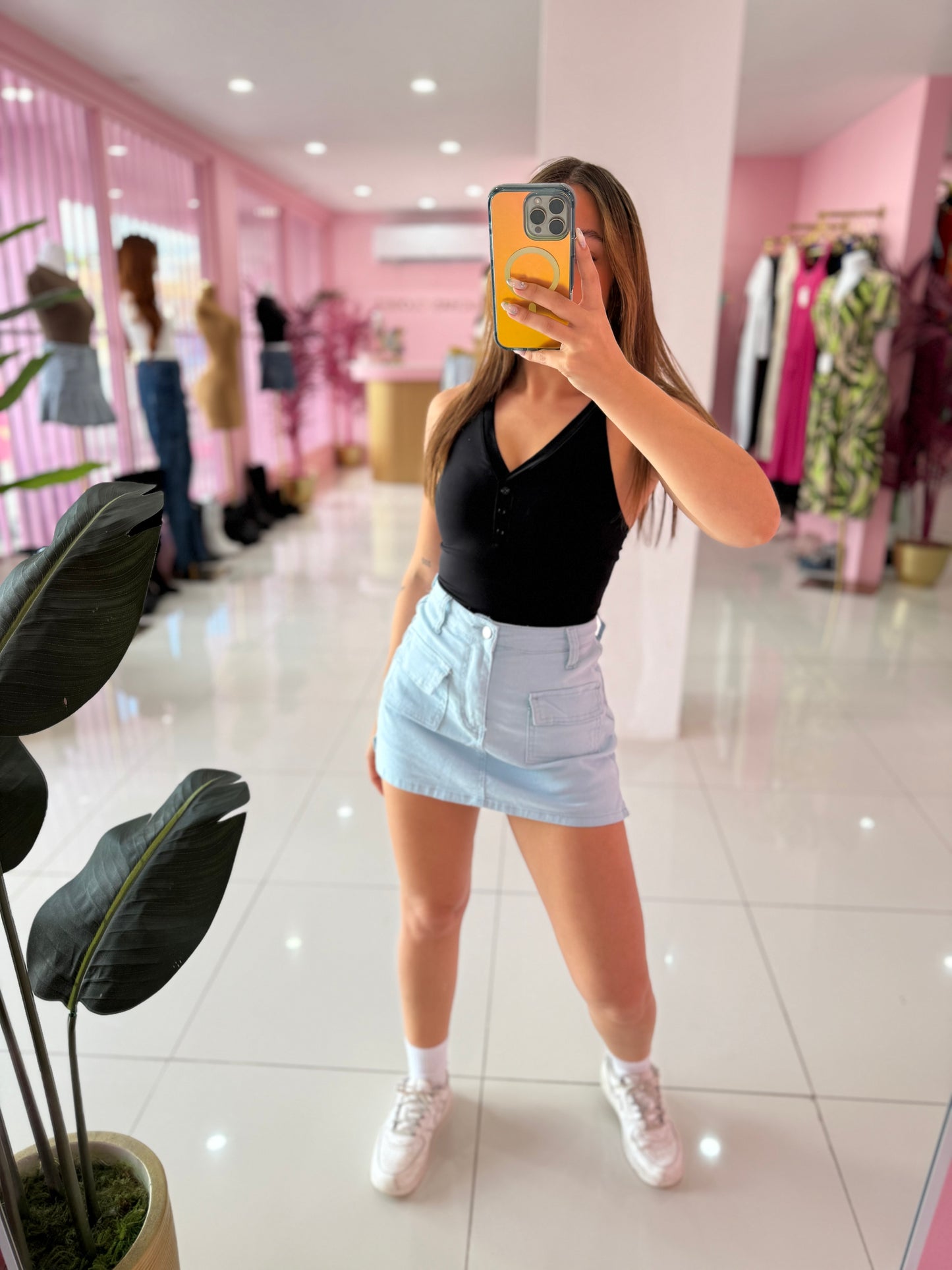 Otoño denim skort